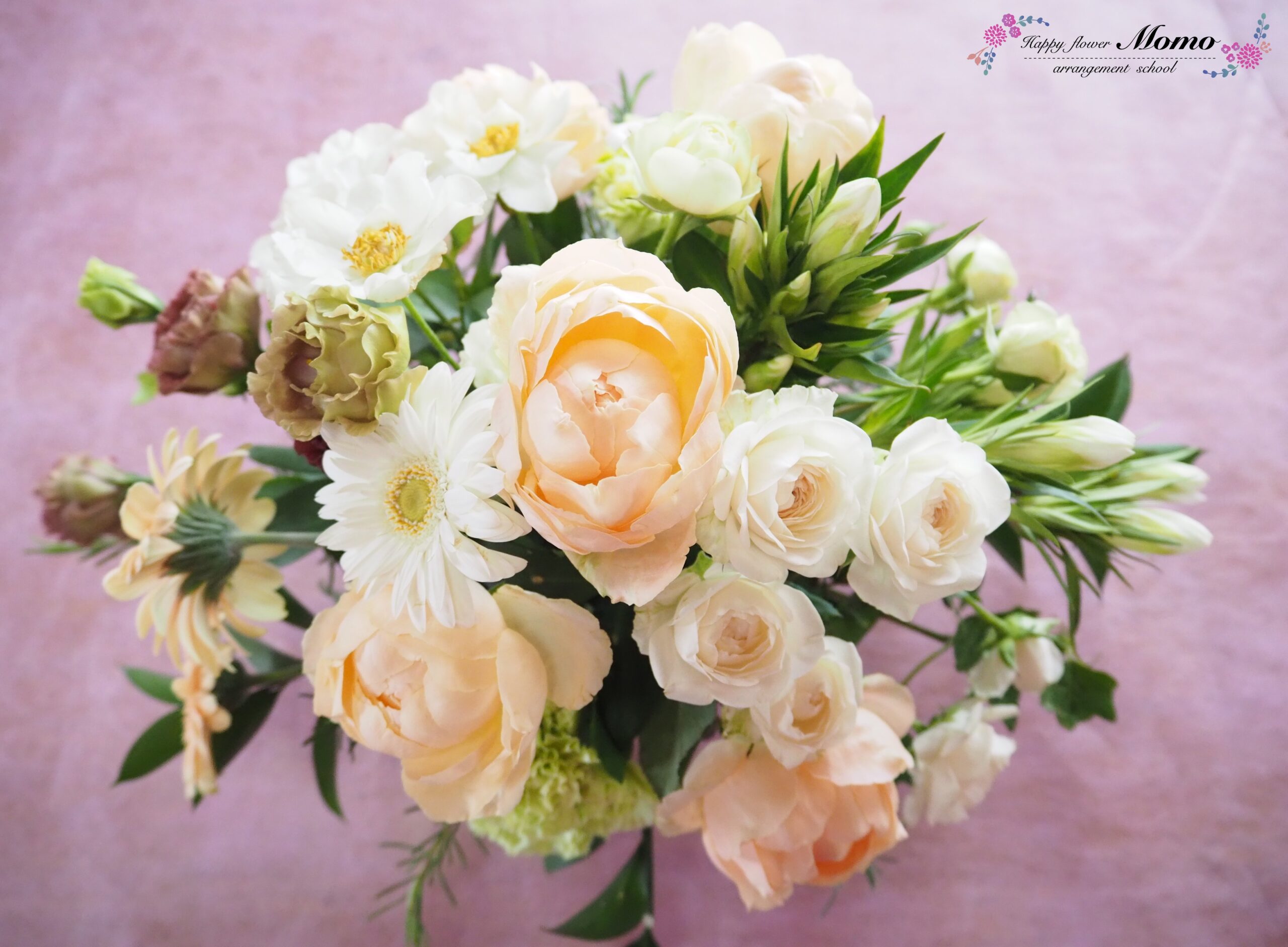 フラワーアレンジメントの作り方】 〜オーバル（楕円）アレンジメント